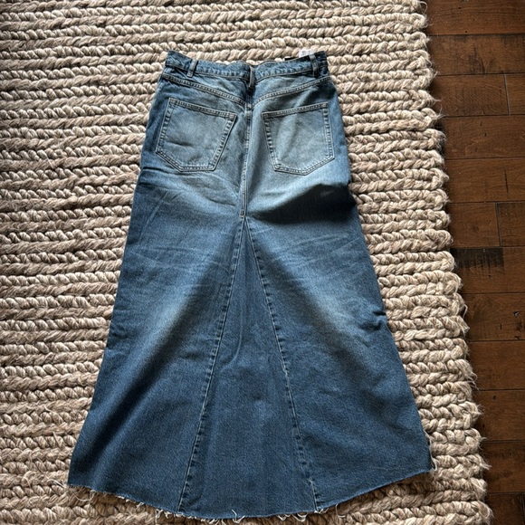 Reformation BRAND NEW NEVER WORN! Jean Skirt, full length, high waisted. - Picture 4 of 9